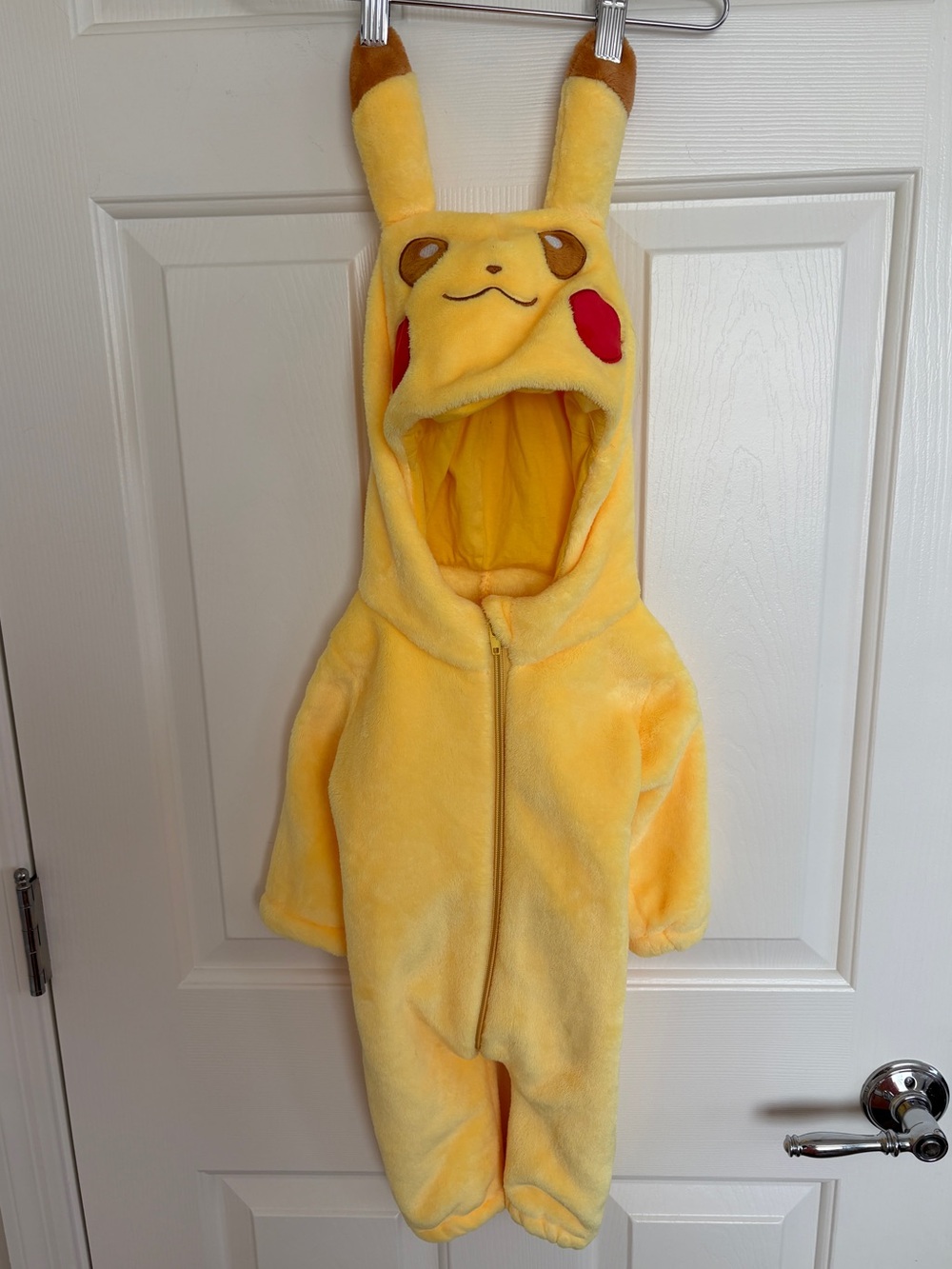 Pikachu Yellow Fuzzy Onesie Pokemon Halloween Costume